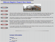 Tablet Screenshot of hillcrestresthome.com